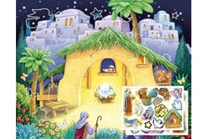VERMONT CHRISTMAS COMPANY Kid's Nativity Sticker Advent Calendar (Countdown to Christmas)
