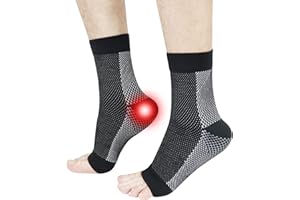 FEELJAM Neuropathie Socken, Nano-Neuropathie-Socken, Soothe Relief Socks for Plantar Fasciitis, Plantar Fasciitis Socks Compression Socks for Neuropathy Ankle Pain Relief(L-XL, Black)
