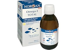 NORSAN TOTAL Omega 3 IFOS senza reflusso 1x200 ml I Fish oil Omega 3 liquido 2000mg Omega 3 Olio di pesce naturale I Olio di pesce omega 3 ad alto dosaggio I Omega 3 EPA DHA con 800 UI di vitamina D3