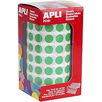 Rollo Adesivi Gomets Apli Kids - Cerchi Verdi 20mm, Per Lavoretti Creativi - Foto 6