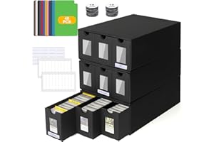 BILIPLE Pudełko do przechowywania kart kolekcjonerskich na 9000 kart, pudełko do przechowywania kart Trading Card do wyświetlacza dowódcy, pudełko na karty z 48 przegródkami na karty, etui na karty