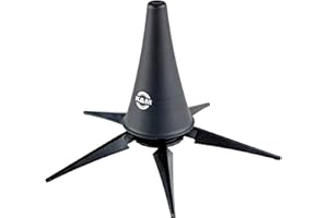 K&M 15228 Klarinettenständer Kunststoff Schwarz – Für A- und B-Klarinette – kurzer Kegel – Transport im Schalltrichter