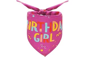 PEJLND Dog Birthday Bandana,Birthday Dog Bandana Boy Triangle Scarf Triangle Dog Scarfs Bandanas for Small Medium Dogs Pets Birthday Party Supplies (Pink)