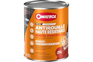 OWATROL - RUSTOL CIP - Primaire Antirouille Haute Résistance - Brun-Rouge - 0.75L