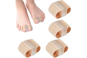 Yotlein Lot de 4 Ecarteur Orteil, Séparateurs D'orteils en Silicone, Séparateurs D'orteils, Correcteur Hallux Valgus, Séparateur D'orteils en Silicone Qui se Chevauchent, pour Homme et Femme