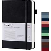 MGGAO A5 Ruled Journal 100gsm Thick Paper Ruled Hardcover Notebook | 188 Numbered Pages, Premium PU Leather for Personal Writ