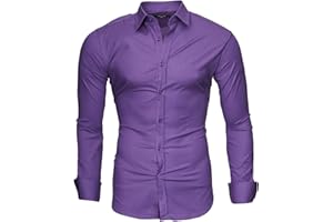 Kayhan Originale Uomo Camicia Slim Fit Facile Stiro Cotone Maniche Lungo S M L XL XXL 2XL - 6XL Modello London