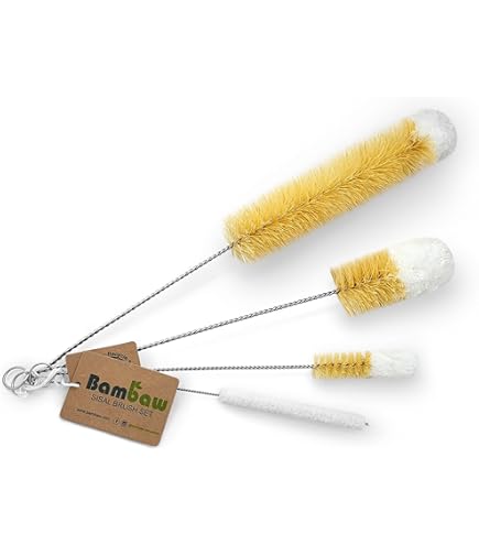 Set 5 Scovolini Per Bottiglie | Per SodaStream, Biberon E Bottiglie Strette | Nylon E Acciaio | Nero - Foto 8