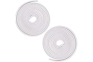 GALDOEP Bord de Porte de Voiture Protecteur 2PCS 5M,Joint en forme Portiere Voiture de U,Bande Anti Collision Caoutchouc,Pas besoin de coller,s'adapte à la plupart des voitures (Blanc)