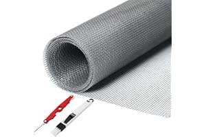 XiaZhiZhen Zanzariera al metro, 250 x 120 cm, zanzariera per finestra, anti-zanzare, anti-insetti, rete per finestre, tagliabile, resistente agli strappi e durevole