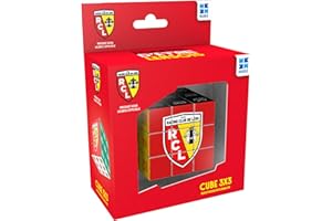Megableu – Cube 3x3 RC Lens – Casse-tête Officiel Club RCL – Jeu Réflexion et Logique – Cube de Vitesse aux Couleurs du RC Lens – pour Adultes et Enfants dès 7 Ans – Idée Cadeau Supporter Football