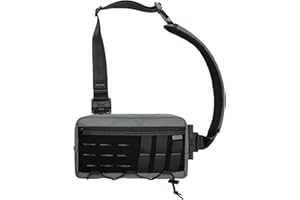 TACTICAL_GEEK Cache L3 EDC - Bolso bandolera ligero para hombre y mujer, compacto, bandolera ajustable, bandolera para el hombro, bolso de pecho para viajes, escuela, senderismo, 1000d gris, small