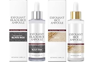 BAINUAI 2 szt. Peel Shot Glow Rice Ampoule Duo, ampułka złuszczająca ryż Ampoule do usuwania wągrów, złuszczający się, woda ryżowa, pielęgnacja twarzy, peel shot shot glow, ampułka ryżowa do wszystkich