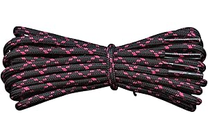 FABMANIA 3 mm Round Shoelaces for Walking, Hiking, Trekking Shoes/ Boots - replacement laces for North Face, Salomon, Merrell etc