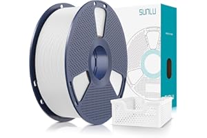 SUNLU Upgraded PLA+2.0 3D Printer Filament, High Speed PLA Plus Filament 1.75mm, 30-600mm/s Print Range, Tougher and Stronger, Dimensional Accuracy +/-0.02mm, 1KG Spool, White