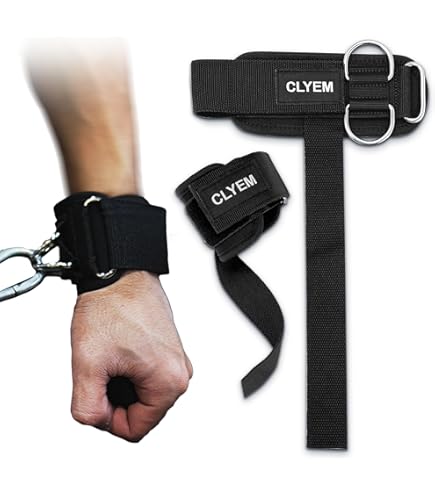 J Bryant Fitness Wrist Cuffs For Cable Machines – Heavy Duty Adjustable Wrist Straps With 7mm Neoprene Padding For Strength Training, Pull Exercises, And Forearm Support (Black, Medium), Straps - Canada