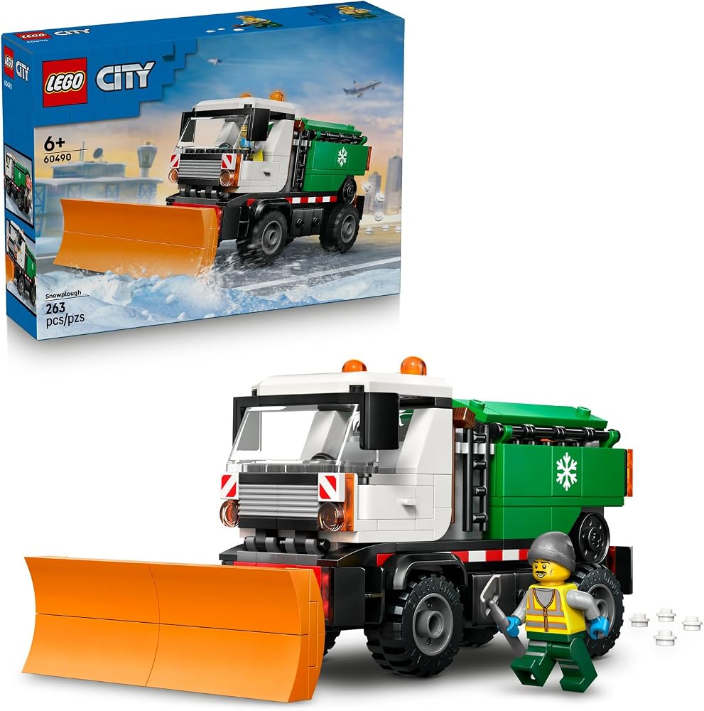 LEGO City Kar Küreme Aracı 60490 | 6 Yaş ve Üzeri Erkek ve Kız Çocuklar için Sürücü Minifigürü İçeren Oyuncak Araba Yapım Seti, Hediye Fikri (263 Parça)