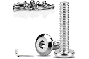 TXXATX M6 Bolts M6x50 mm Flat Head Hex Socket Screws 25pcs Allen Screw 50 mm Bed Bolts with Hex Key for Furniture Cots Beds Assembly, Machinery, DIY & Home Repairs, Woodworking Projects