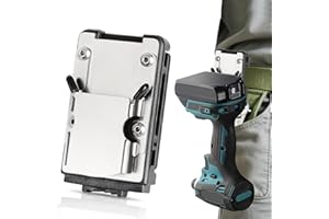 Nymblis Drill Holster for Tool Belt, Toughbuilt 304 Stainless Steel Tape Measure Holder, Adjustable Tool Clips, Drill Belt Clip for Cordless Drill, Impact, Nailer