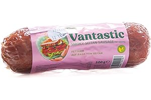 Vantastic foods SIM SALA MI am Stück, 500g | Salami VEGAN | Vegane Wurst | Wurstersatz für Veganer | Pflanzlich auf Seitan Basis
