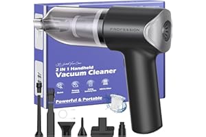 Bemkia Aspirabriciole Senza Fili, 21000pa Aspirapolvere Auto Potente, Mini Aspirapolvere Portatile, Ricaricabile Aspiratore Handheld Vacuum Cleaner per Veicolo, Cucina e Spazi Ristretti (Nero)