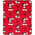 Jay Franco Disney Mickey Mouse Red 130 x 150cm Fluffy Throw Blanket