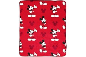 ‎JAY FRANCO Jay Franco Disney Decke Mickey Mouse rot, gemütliche Decke 130 x 150 cm