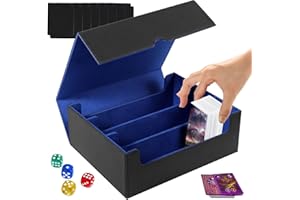 URBANHOMES Deck Box für Magic The Gathering Karten,PU Karten Deckbox,Sammelkarten-Aufbewahrungsboxen für 1800+ Karten, Spielkarten Box, Magnetic Deck Boxen,Deck Case mit Trennwänden für TCG MTG YuGiOh Karten