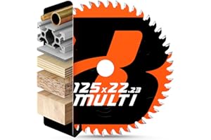 BAUBECK Sägeblatt für Winkelschleifer 125 - Multi Material Feinschnitt - Trennscheibe 125 Holz, Aluminium, Metall uvm. - Trennscheibe Holz 125 kompatibel mit allen gängigen 125er Winkelschleifern