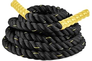 ‎ULTRASPORT Ultrasport Battle Rope, Seillänge 3,8 cm Durchmesser, hochwertiges Schlagseil für Kraftausdauer & Muskelaufbau, Schwungseil für effektives Ganzkörpertraining & Functional Training