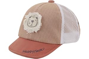 YJZQ Gorra de béisbol para niña, de verano, protección UV, malla, para el sol, dibujos animados, león, gorra de béisbol, secado rápido, plegable, ligero
