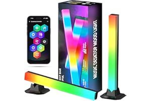 ‎LOYAL LED RGB Lightbar [2 Stück], Gaming Lampe TV Hintergrundbeleuchtung, USB Betrieben Ambient Lightbars 32cm Sync mit Musik APP Steuerung, Ambient Lampe mit Fernsteuerung für Gaming, PC, TV, Zimmer Deko
