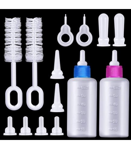 2 Aufzuchtflaschen Für Welpen & Katzen - Weicher Silikon-Sauger Mit Skala