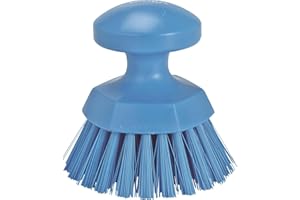Vikan 38853 Hand-Held Scrub Brush, Polypropylene, Polyester Bristle, 110mm