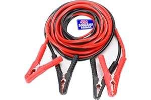 MEISHILE Cable Bateria Coche, 3000A Cable De Arranque para Batería De Coche, Cables Arranque Batería, Pinza Cocodrilo, para Emergencias De Coche, Camión, Furgoneta Mediana (5M)