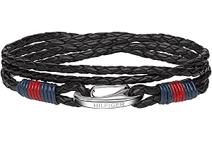 Tommy Hilfiger Jewelry Bracelet pour Homme en Cuir Noir - 2700534