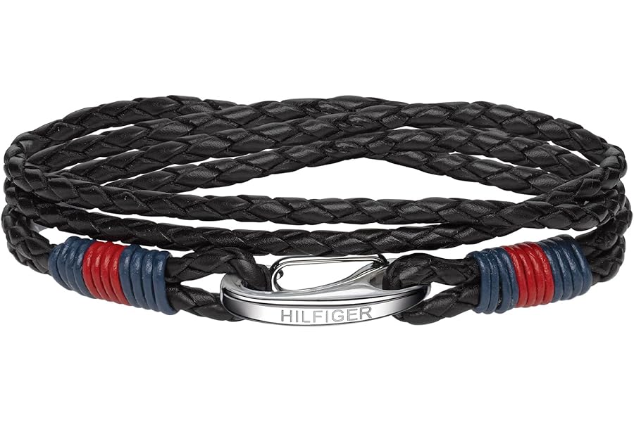 Tommy Hilfiger Jewelry Men's Leather Bracelet Black - 2700534
