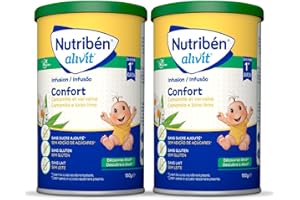 Nutribén Infusion Alivit Confort, 150 g | Tisane pour le sommeil bebe | Infusion bebe souffrant de troubles digestifs | Sans huile de palme (pack 2)