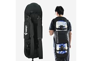 QOPET Skateboard Tasche aus verdicktem 900D Oxford, Cruiser Board Tasche Elektrische Skateboard Tasche Wasserdicht Rucksack für Skateboarding