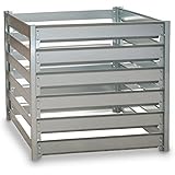 myowngreen Komposter 91 x 91 x 85 cm (B x L x H) aus feuerverzinktem Metall - individuell endlos erweiterbar - Trennung von f
