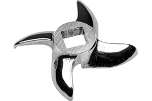 vhbw Messer Sichelmesser Gr. 22, 13,3 x 13,3mm Vierkant, Edelstahl z.B. kompatibel mit ADE, Caso, Fama, KBS, Porkert Fleischwolf