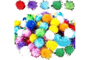 Pompons,Liuer 2000PCS 10mm Bunte Pompom Craft Pom Poms für Kinder und Erwachsene Handwerk Herstellung Hobby Bedarf und DIY Kreativen Handwerk Dekorationen(Mehrfarbig)