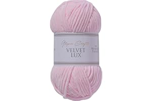 Utopia Crafts Velvet Lux Chenille Super Soft Chunky Yarn for Knitting and Crochet, 100g - 110m (Pink Swan)