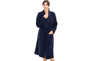 HOMELEVEL Peignoir de bain en tissu éponge - 100% coton - Pour homme et femme - Tailles S à 6 XL, Noir, S