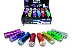 CMP IBERICA CMP 592295 Lampe avec Torche 9 LEDs + 3 Piles LR03 Noir