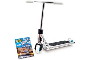 Finger Scooter aus Metall für Schwindelerregende Tricks von Tail Whip, Mini Roller Spielzeug, das die Handmotorik fördert, Kompatibel mit Finger Tech Skateboard, Finger Skatepark, Fingerbike BMX, chr