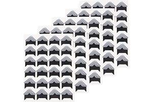 SIOJOHAO 15 Blätter 360 Pcs Fotoecken Montage selbstklebend für DIY Fotoalbum Journal 13 Mix Farbe (Silber)