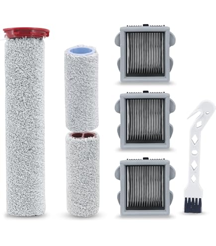 Fixbetter Rouleau à Brosse et Filtre Kit d'accessoires pour Roborock Dyad Pro/Dyad Pro Combo Aspirateur Laveur sans Fil (3 rouleau à brosse, 2 filtres, 1 brosse de nettoyage Fixbetter Rouleau à Brosse et Filtre Kit d'accessoires pour Roborock Dyad Pro/Dyad Pro Combo Aspirateur Laveur sans Fil (3 rouleau à brosse, 2 filtres, 1 brosse de nettoyage