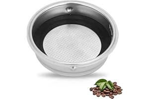 TOMOTATO Cestello Filtro Portafiltro, Elegante Filtro Caffè in Acciaio Inossidabile, Portafiltro Senza Fondo 51mm, Accessorio per Macchine da Caffè, Perfetto per Caffè Delicato