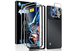 Aerku Protector de Pantalla y de Lente de Cámara para Xiaomi Poco X5 Pro 5G, [2 + 2 Piezas], 0.33MM HD 9H Ultra Resistente Cristal Vidrio Templado